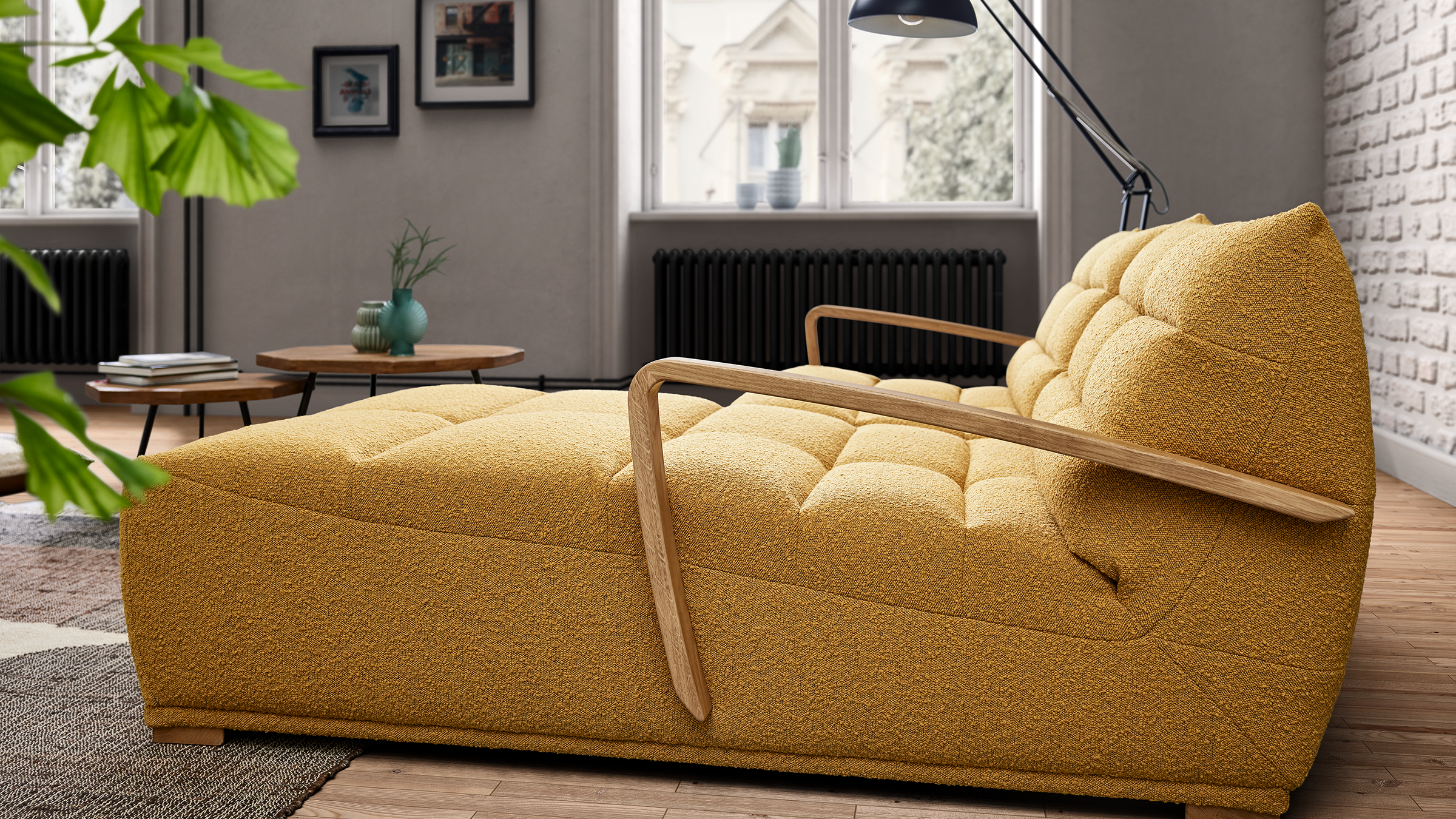 EMV hybride Bildproduktion sofa gelb