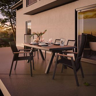 Gybow Terrasse goldene Stunde