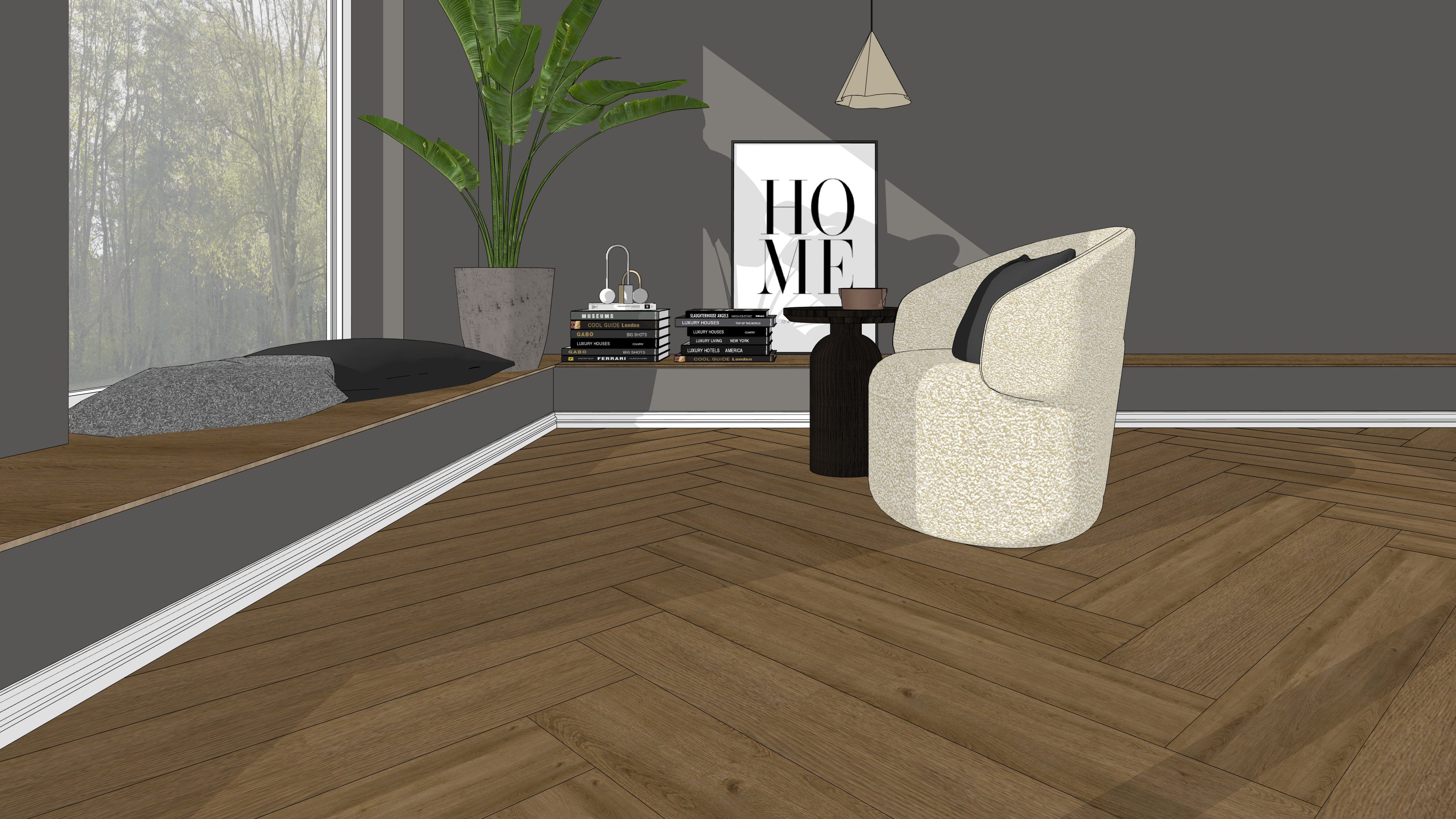 Layout Wineo Shooting Leseecke mit tollen Holzfußboden