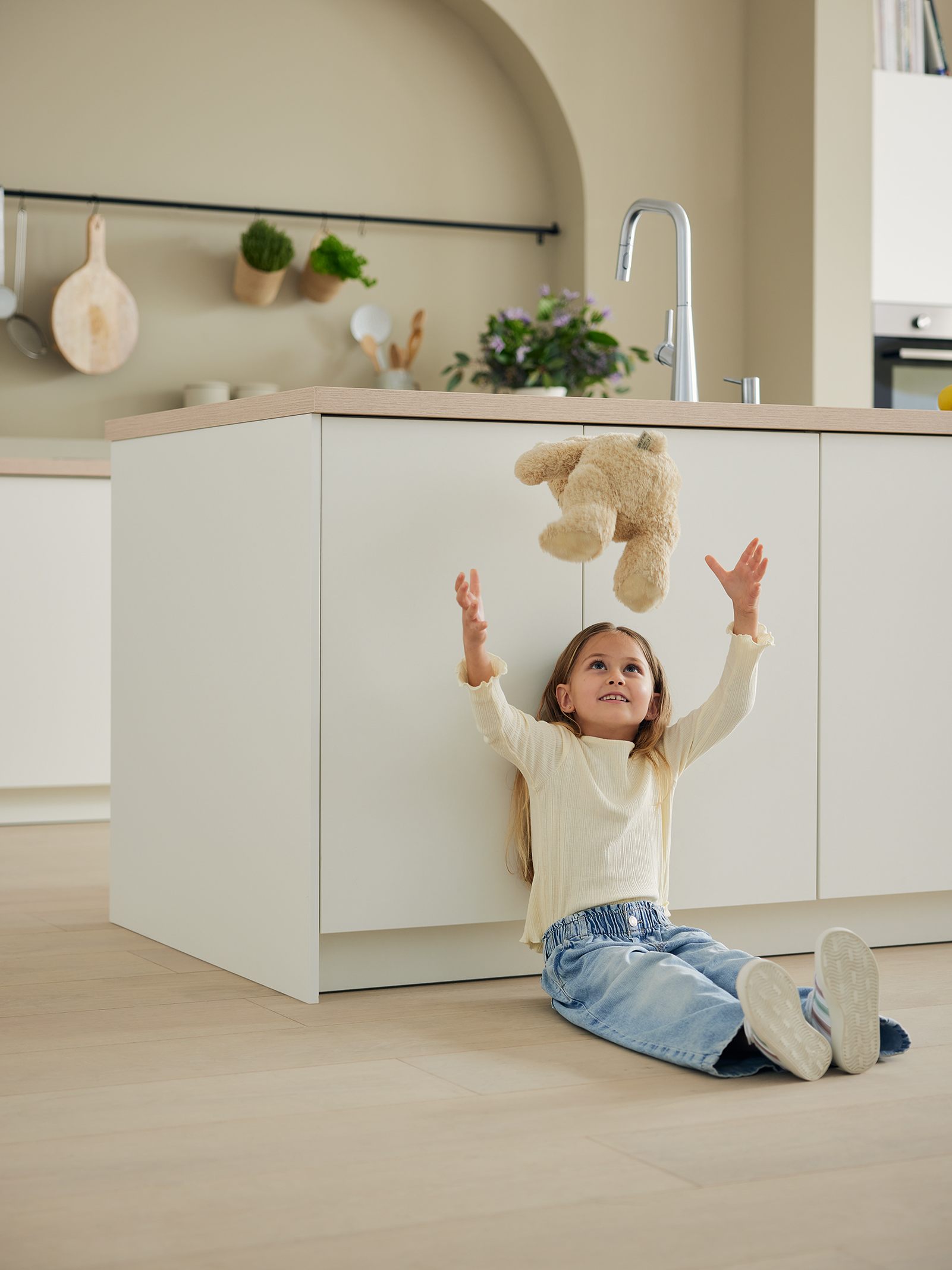 Wasserwerk europäischer Markt Kinderaufnahme