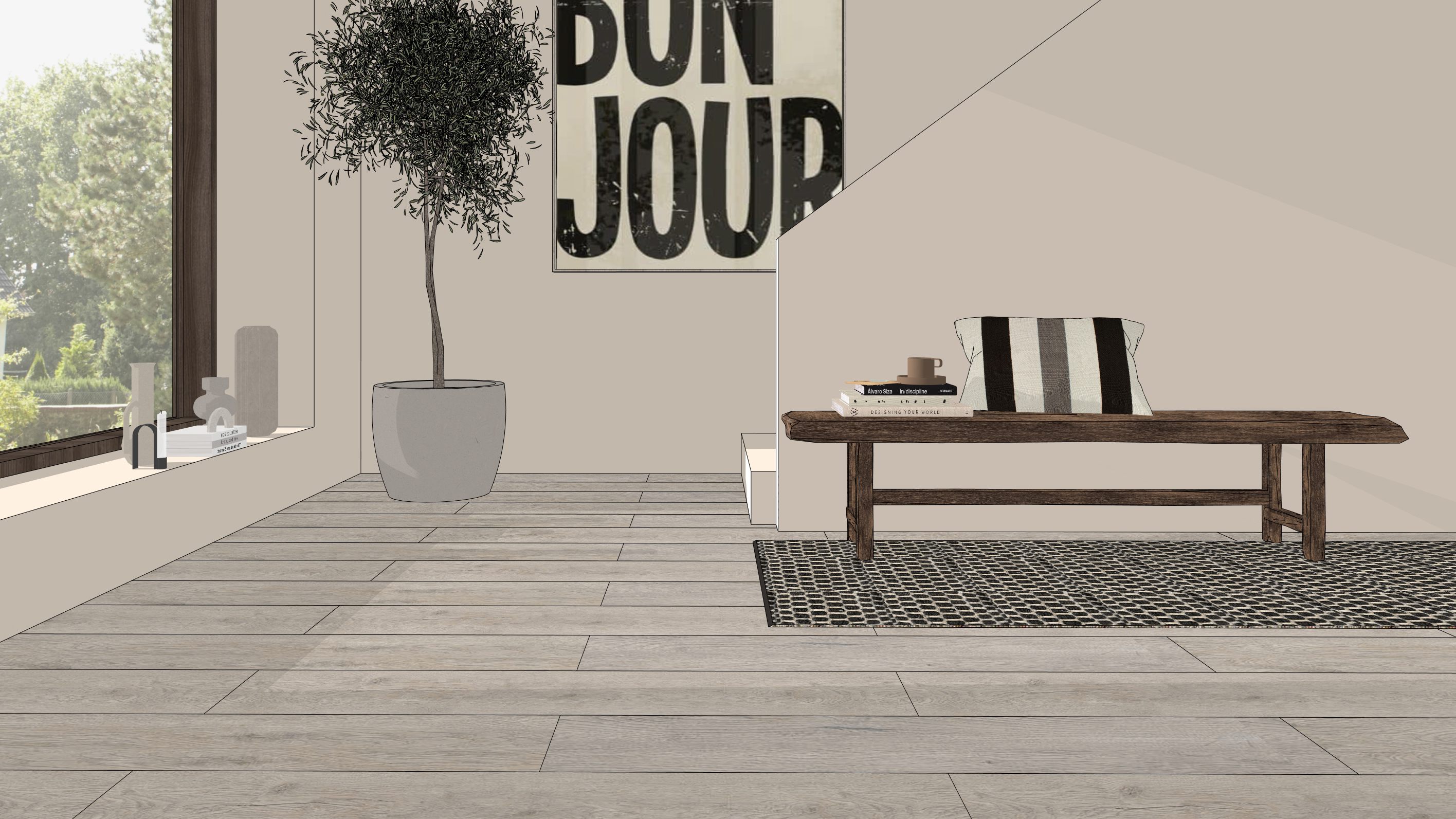 Layout Wineo Shooting Flur mit tollem Boden