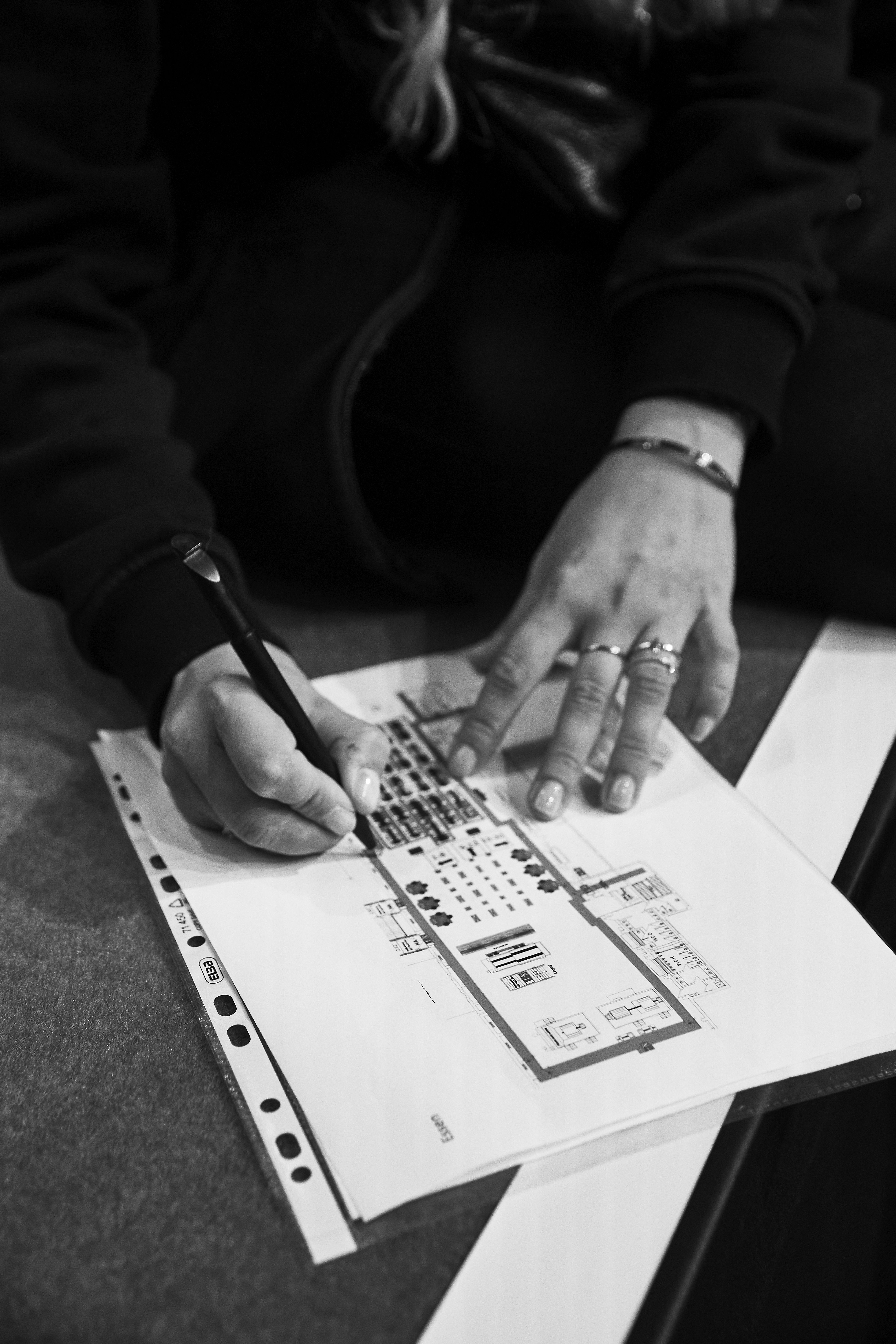 Locationplan auf einem Event beim Aufbau