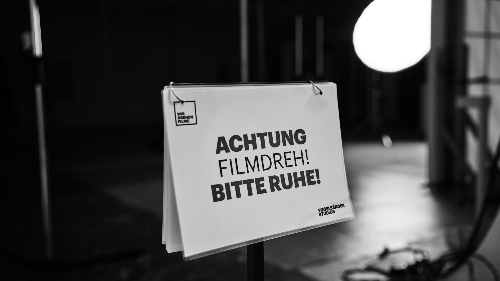 Achtung Filmdreh Schild