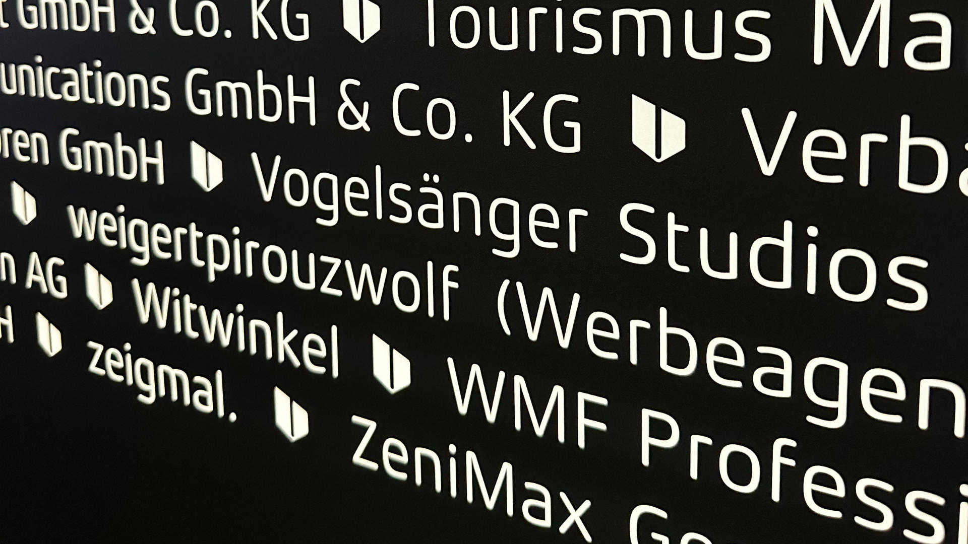 German Brand Award Gewinnerwand Vogelsänger Studios Nennung