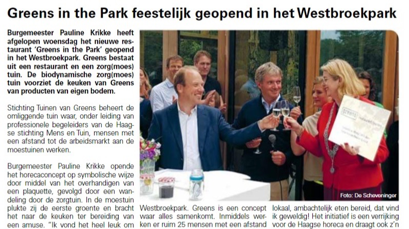De krant en de tegels