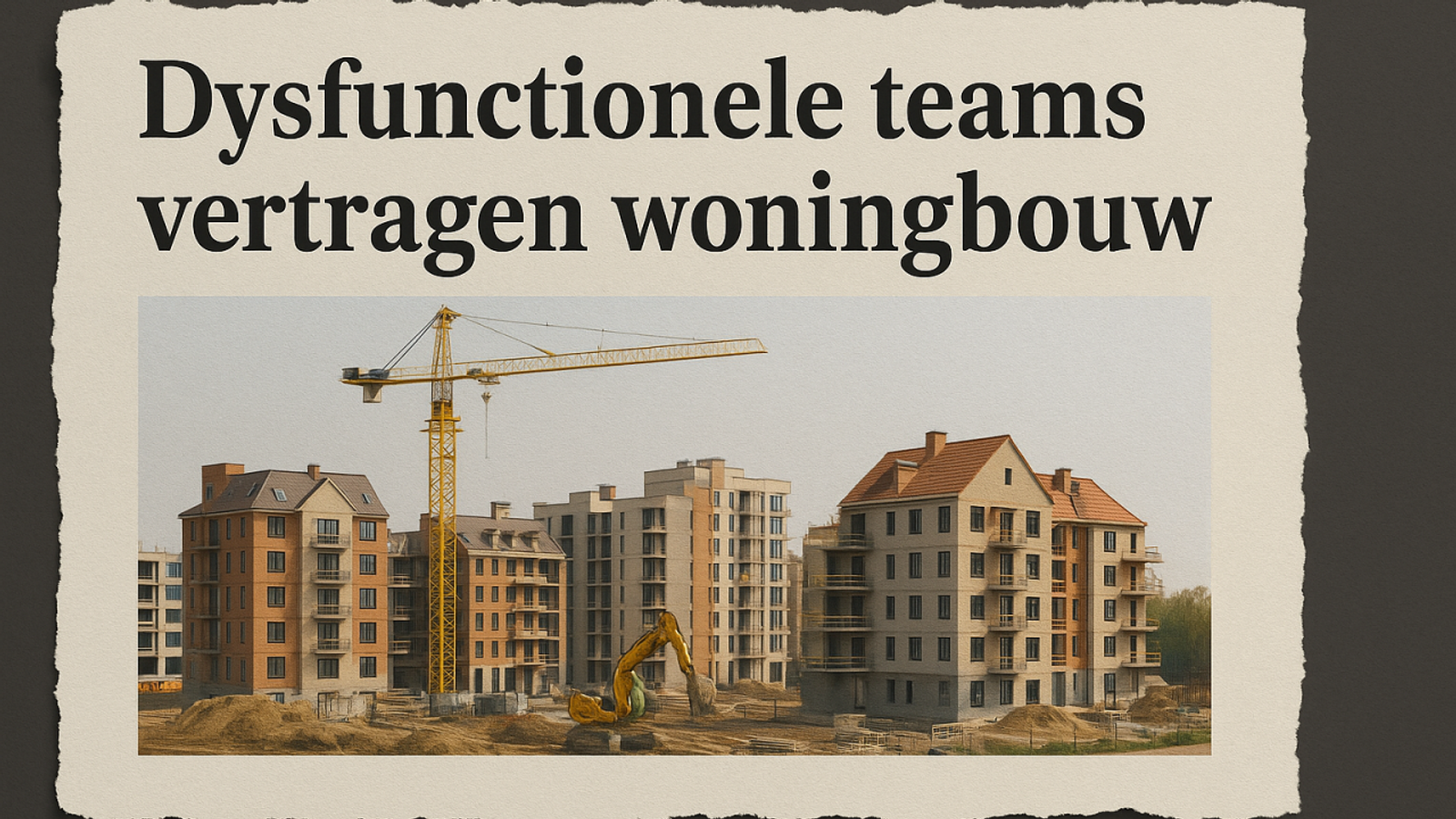 Een van de oorzaken van onze trage woningproductie: slecht functionerende teams.