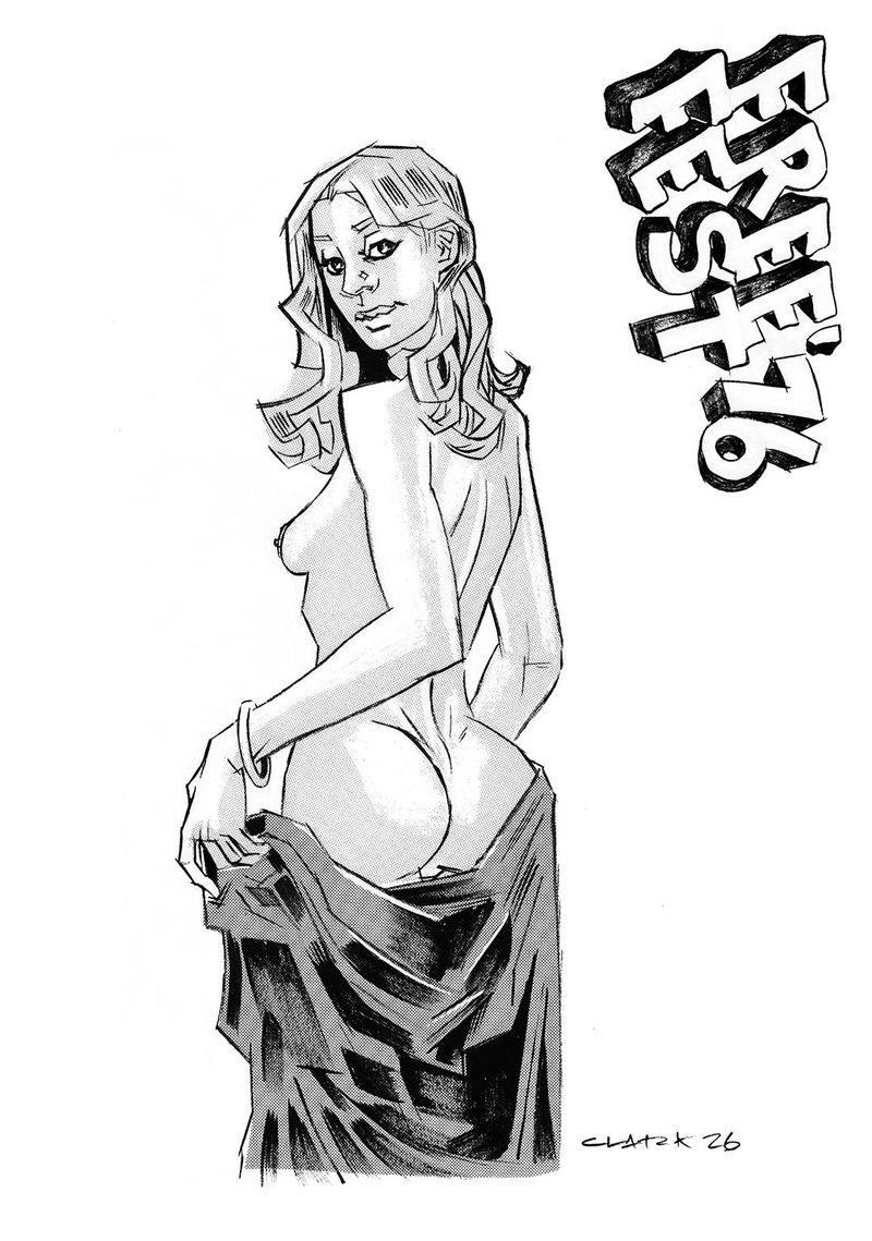 Pinup - Issue #2 Tommy's, original art by Charlie Clark