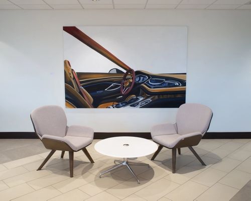 Heather Flow. Flow Advisory. Collecting artwork. How to collect art. Art advisor. Art consultant. Art Installation. Private art collection. At the center of painter Frieda Toranzo Jaeger’s investigations is the car interior, which she thematizes on two different levels. Iconographically, the artist interrogates the experience of driving as an incarnated fantasy of male control. Allegorically, the space of the car comes to stand for the space of painting itself. For over 50 years Vitra has been developing innovative, functional pieces of furniture for the office. In the office furniture domain Vitra continuously seeks solutions for modern and open-plan offices where to communicate and exchange ideas and projects to the best. Heather Flow. Flow Advisory. Collecting artwork. How to collect art. Art advisor. Art consultant. Private art foundation. Art installation. Artwork in a lobby. Flow Advisory Collection.