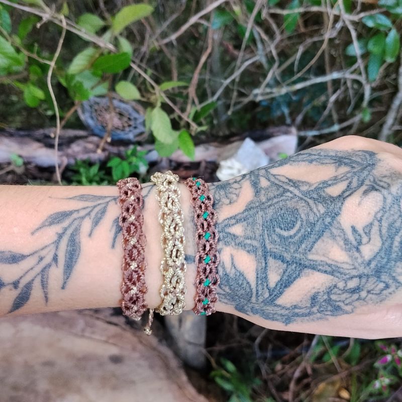 Pulseiras em Macramê