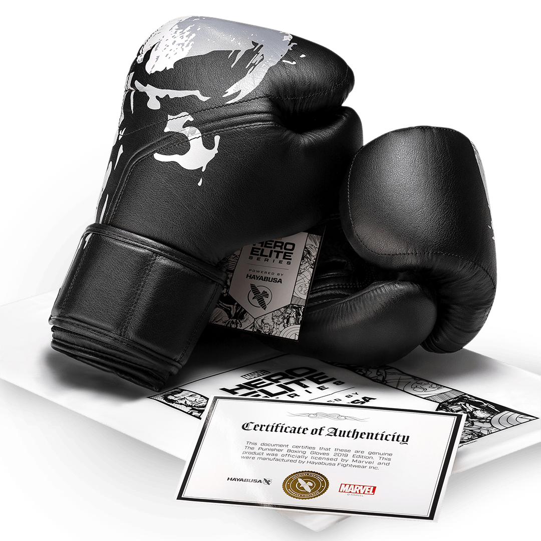 PUNISHER MARVEL Hayabusa MMA ボクシンググローブ The Punisher Boxing Gloves | Marvel Hero Elite