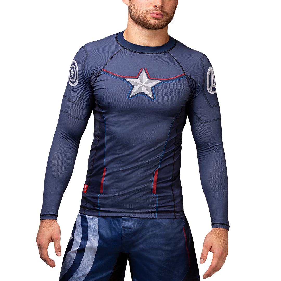 Marvel's Captain America Long Sleeve Rash Guard - Image 1