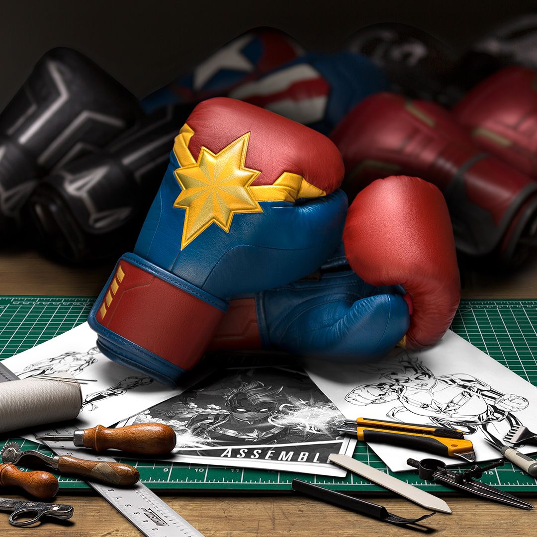 Designing Captain Marvel Boxing Gloves
