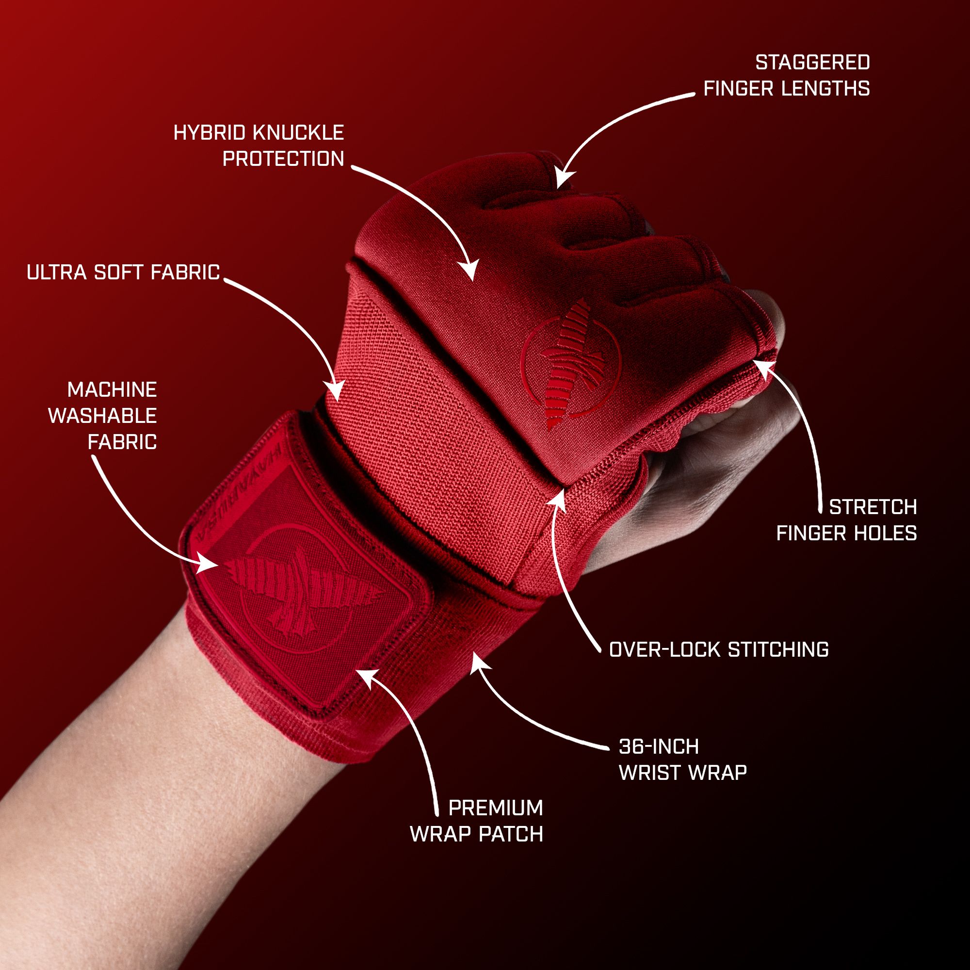 Hayabusa Deluxe Quick Wraps hand wraps view 2