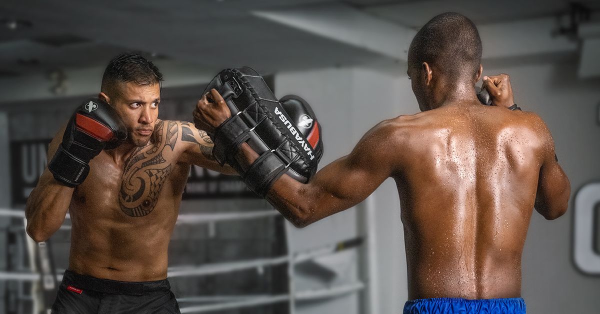 Hayabusa boxing gloves, renowned for their optimal coverage, are ideal for self-defense training.