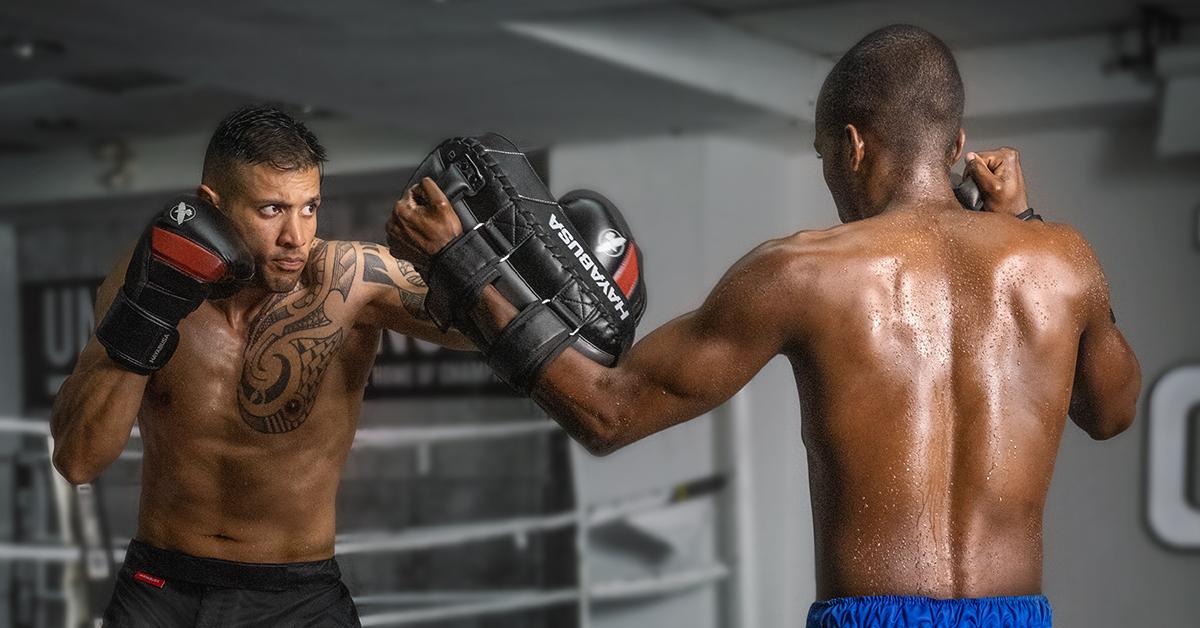 Hayabusa boxing gloves, renowned for their optimal coverage, are ideal for self-defense training.