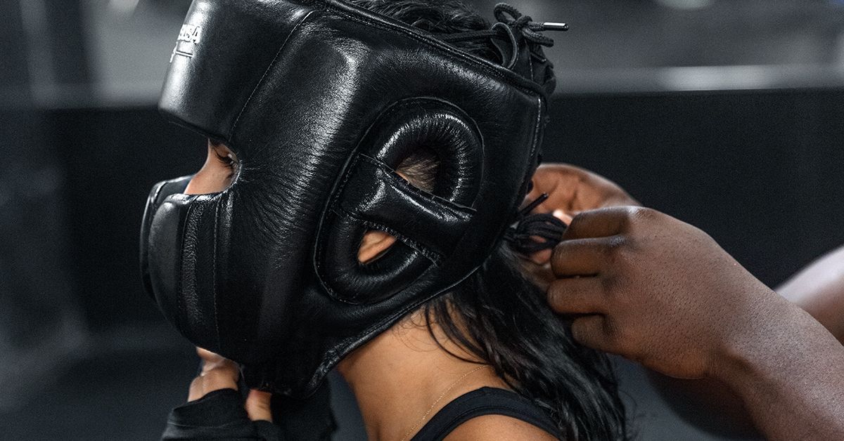 adjustable straps and features on a Hayabusa protective headgear 