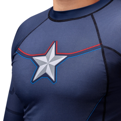 Marvel's Captain America Long Sleeve Rash Guard - Image 3