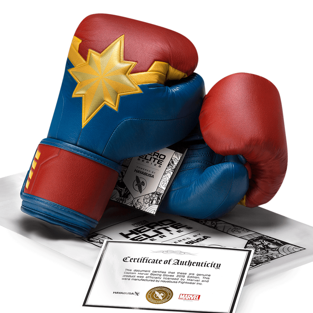 Captain Marvel Boxing Gloves | Marvel Hero Elite
