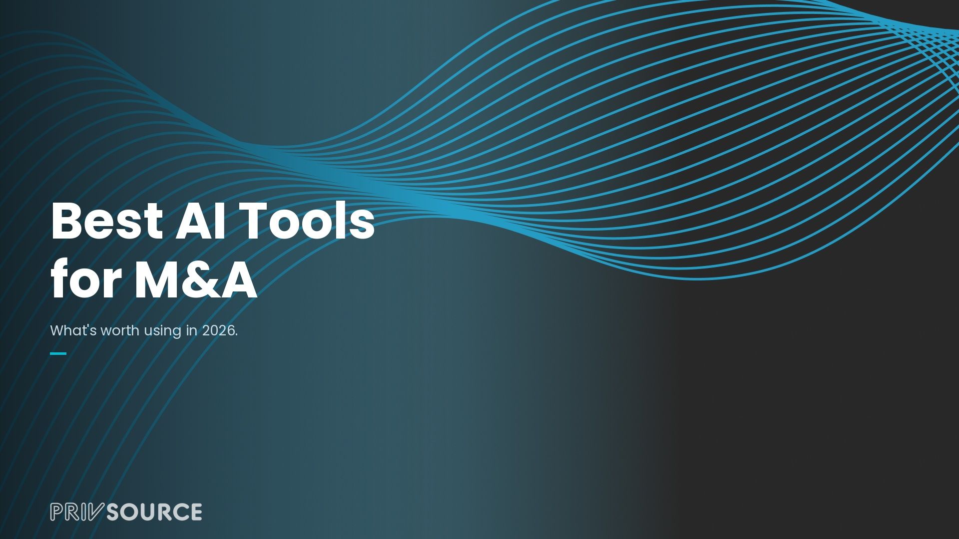 Best AI Tools for M&A Professionals in 2026 (and How They Differ)