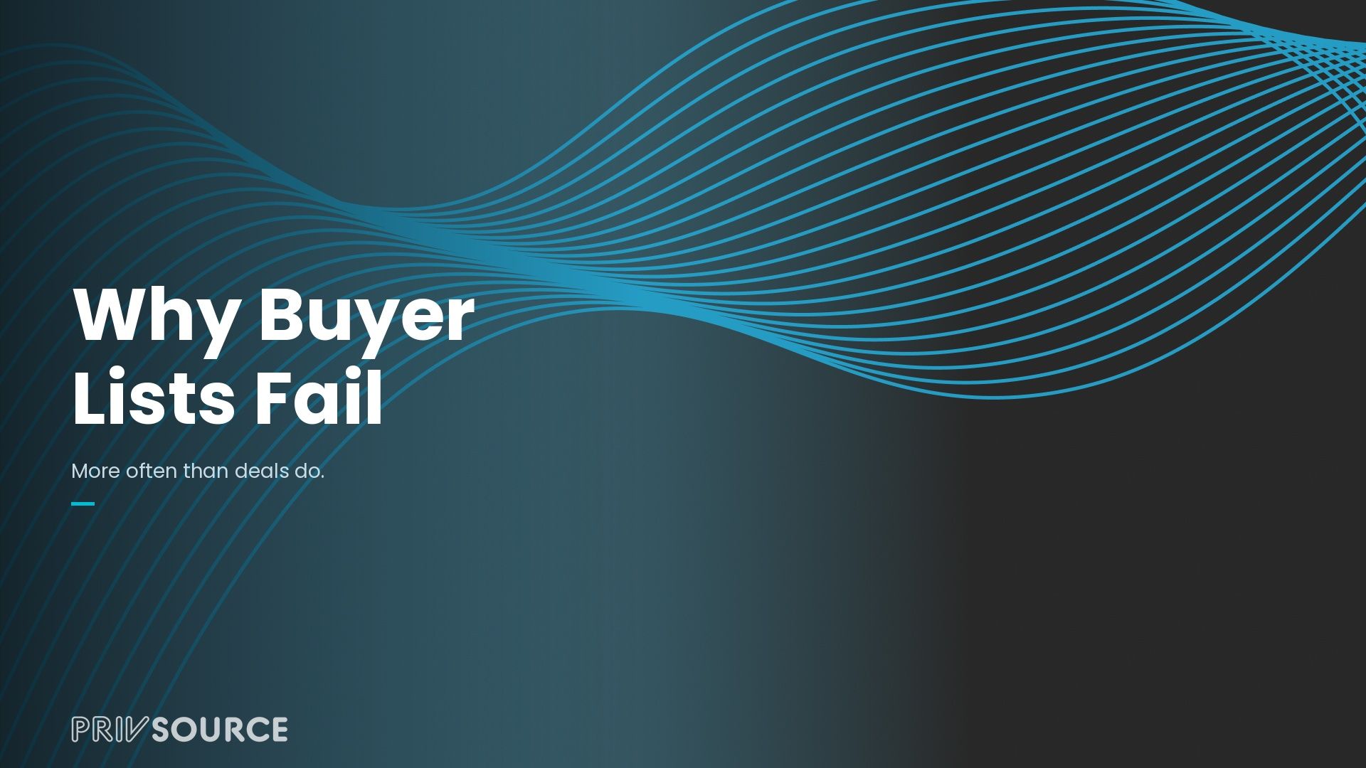 How to Build a Buyer List for M&A That Actually Gets Responses