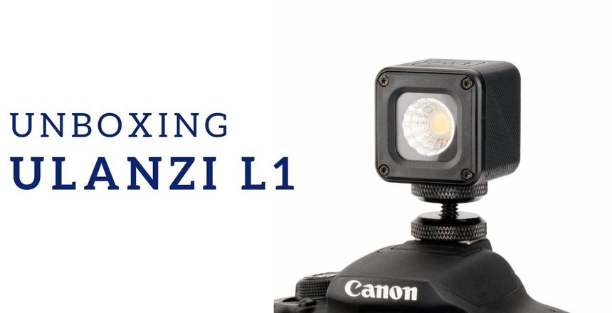 Ulanzi L1 montert på toppen av Canon-kamera
