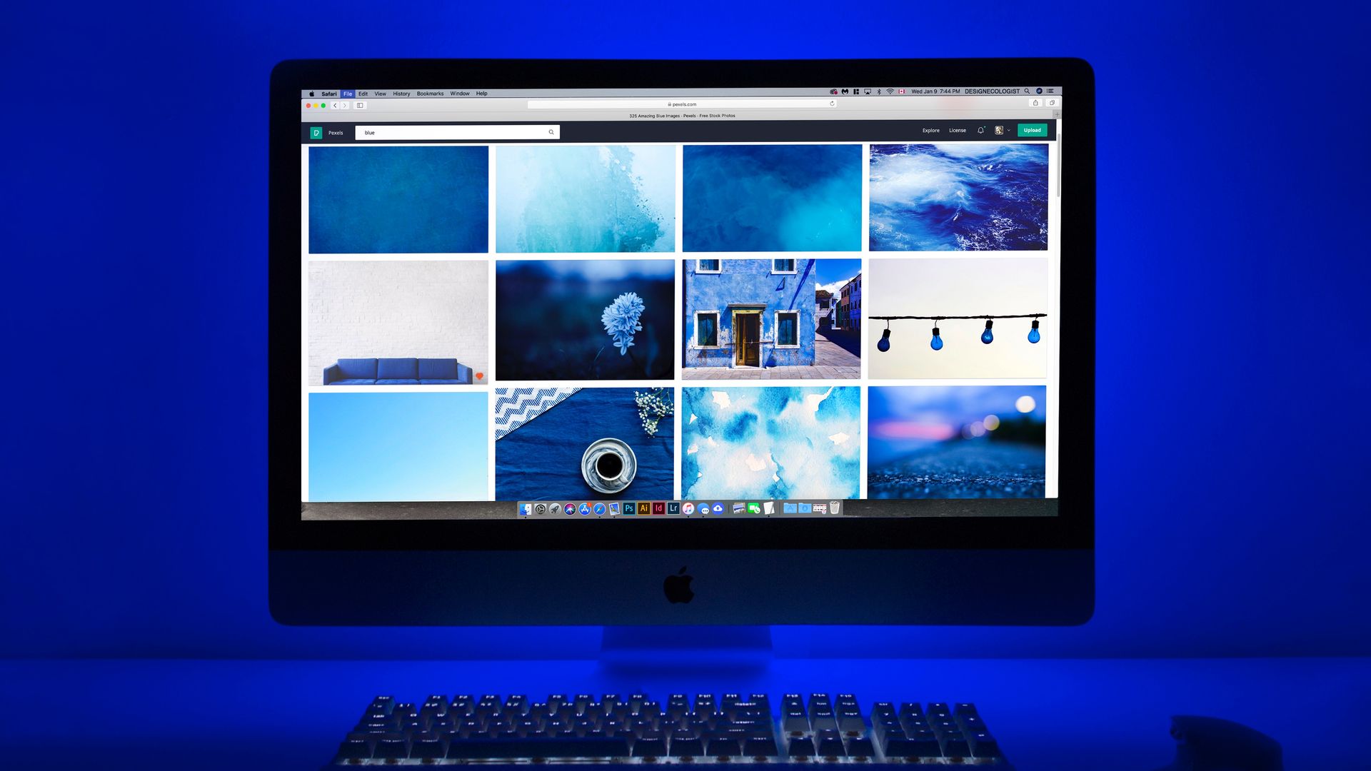 Bilde av en dataskjerm som viser mange bilder