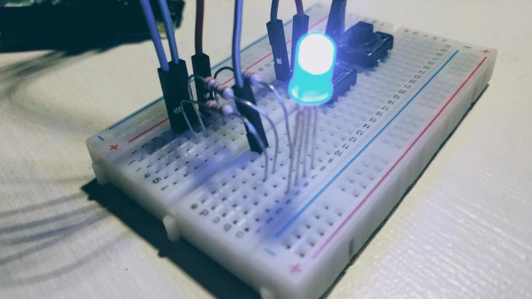 Breadboard with LED