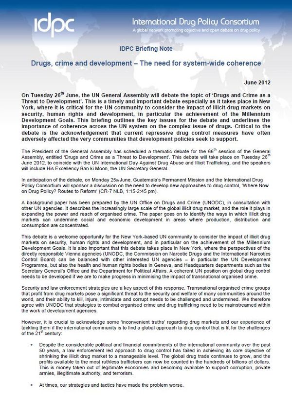 Court Idpc Example IDPC Advocacy Note - Drugs, crime and development: The need for system ...