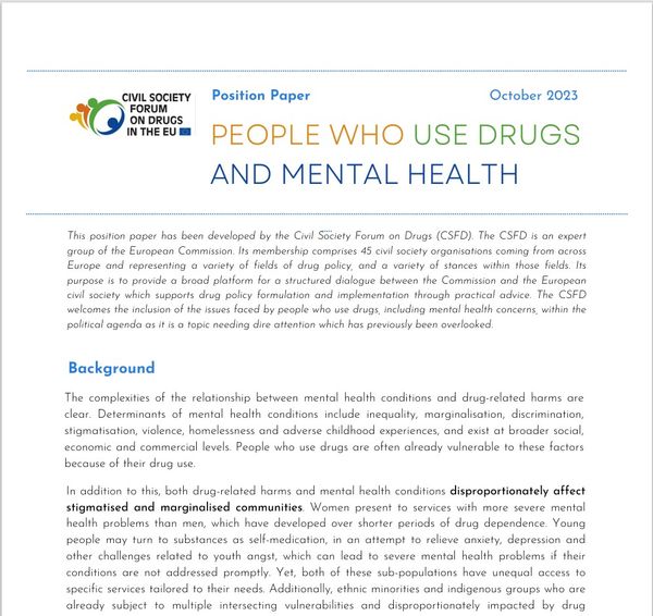 People who use drugs and mental health - International Drug Policy ...