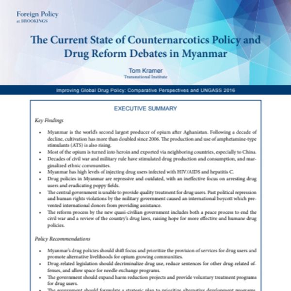 The current state of counternarcotics policy and drug reform debates in