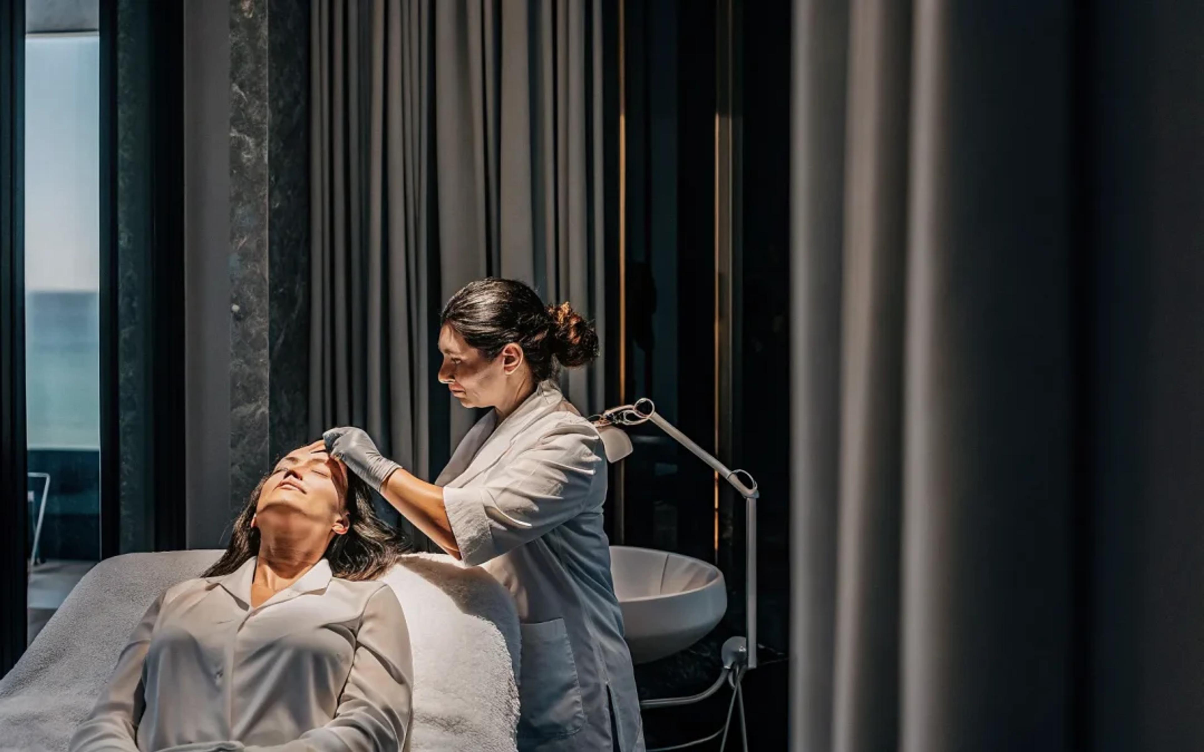 A treatment in progress at RENU Medical Aesthetics