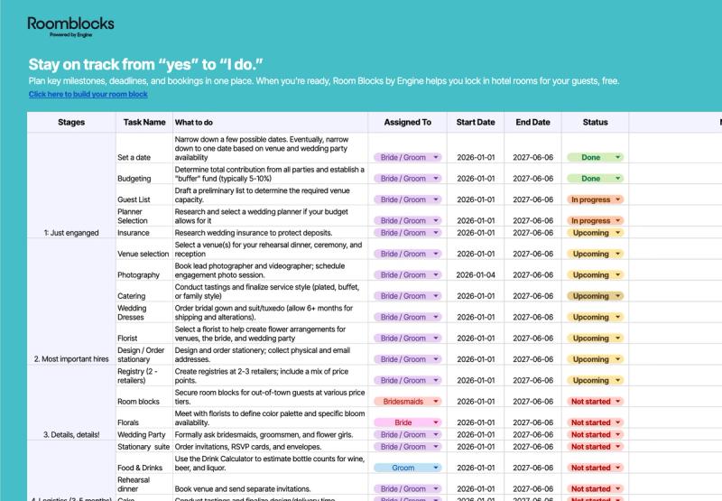 The Ultimate Event Planning Template: Your Master Wedding Timeline
