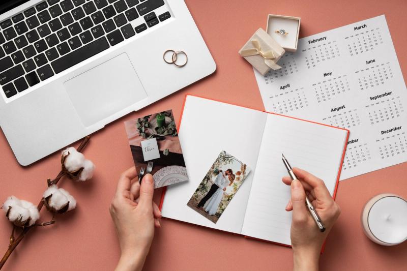 When should we notify guests about the room block on our wedding website?