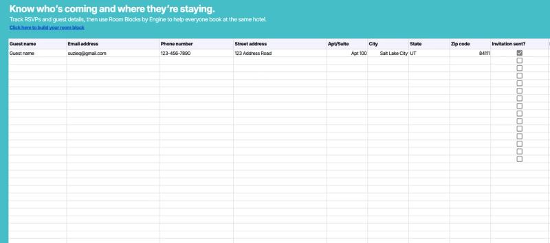 The Ultimate Wedding Guest List Template: Your Centralized Guest Database
