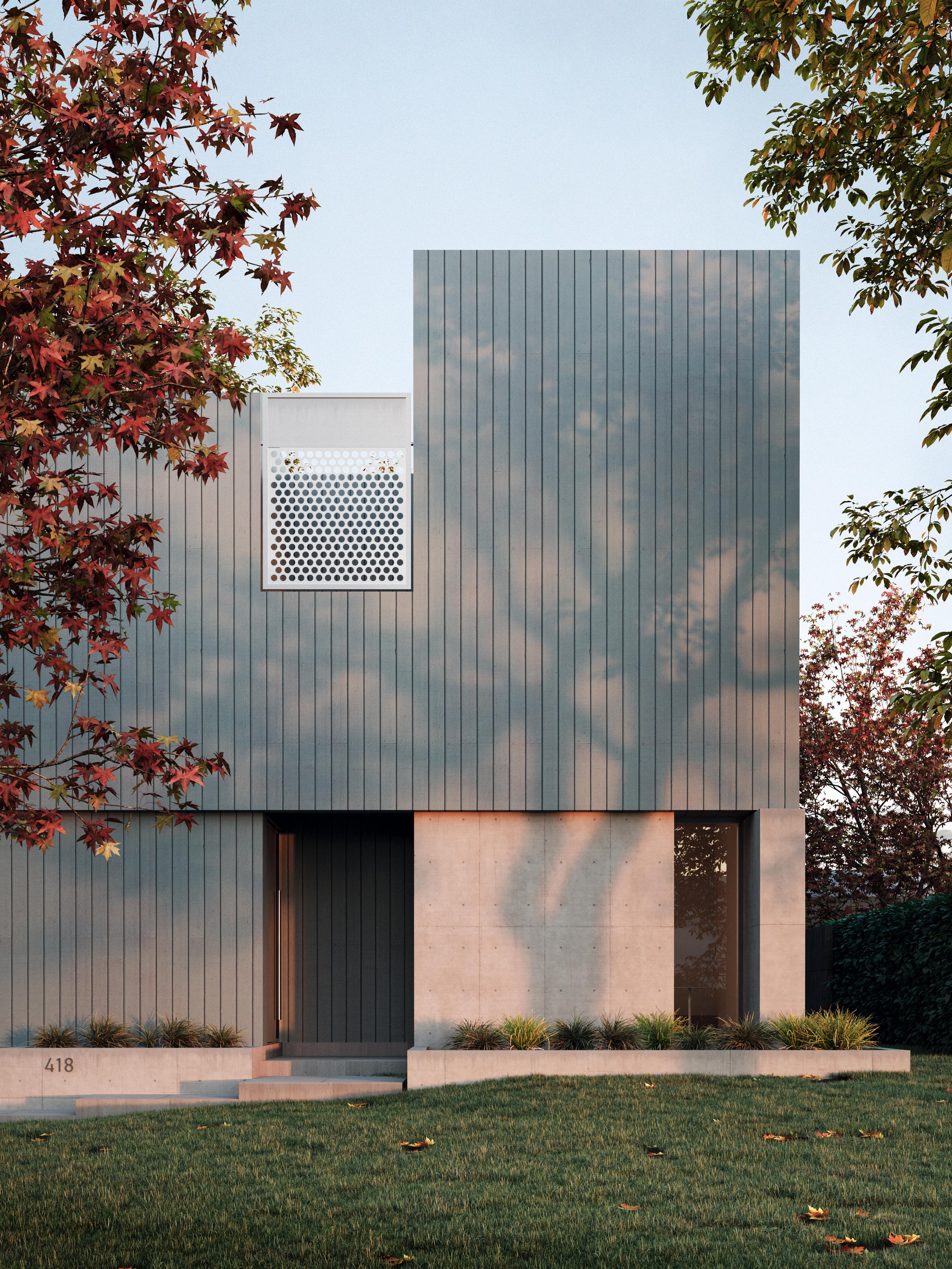 Exterior Rendering of Front