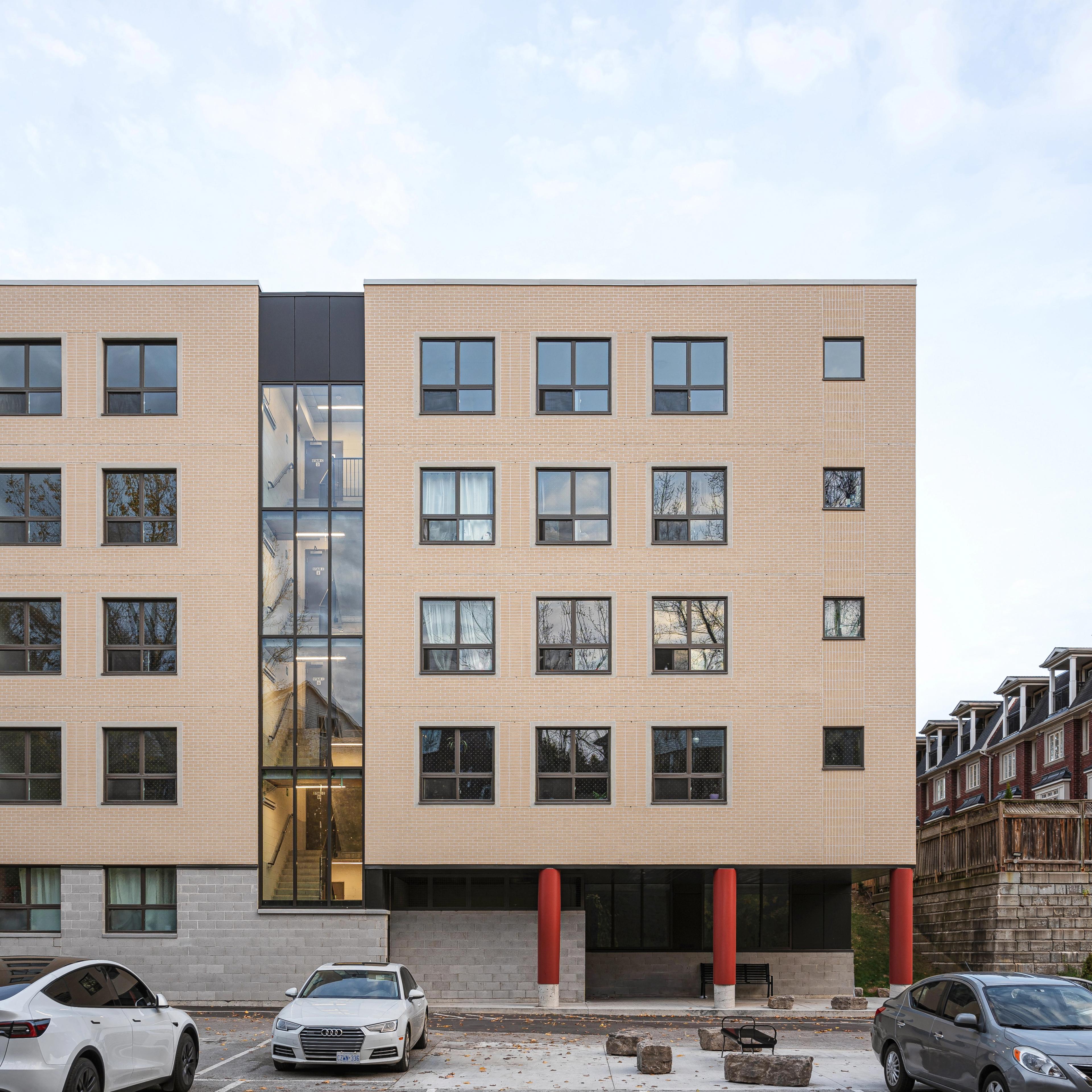 Exterior daytime view of the south facade