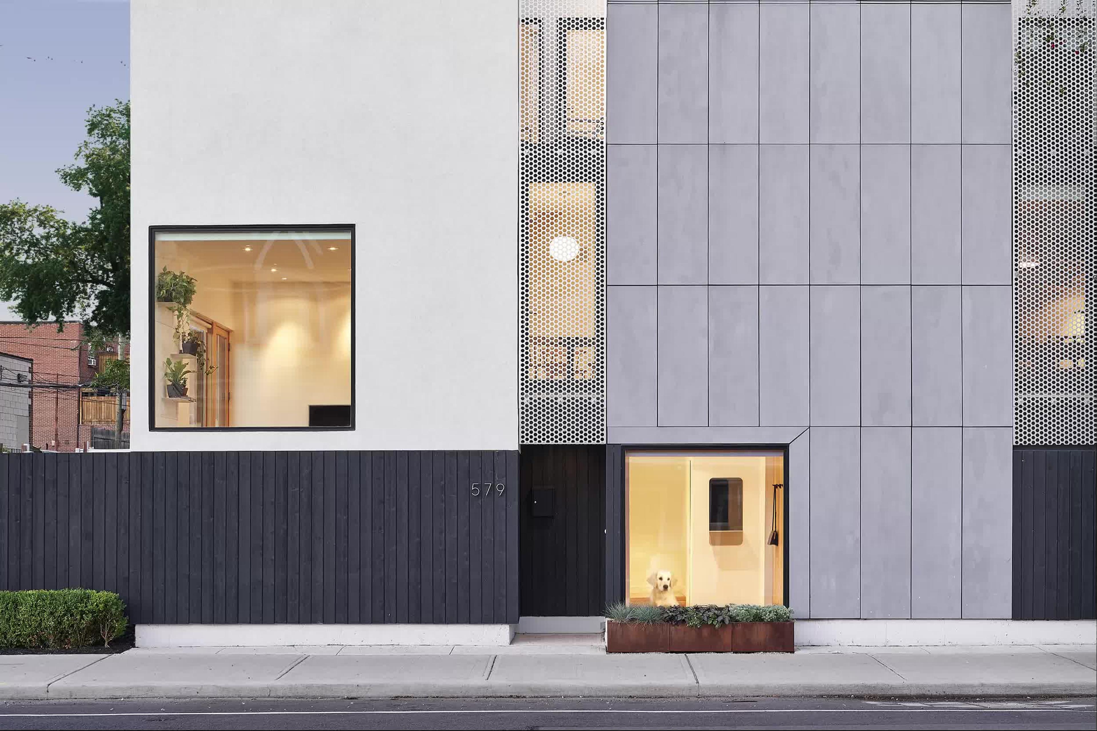 Evening view of the exterior