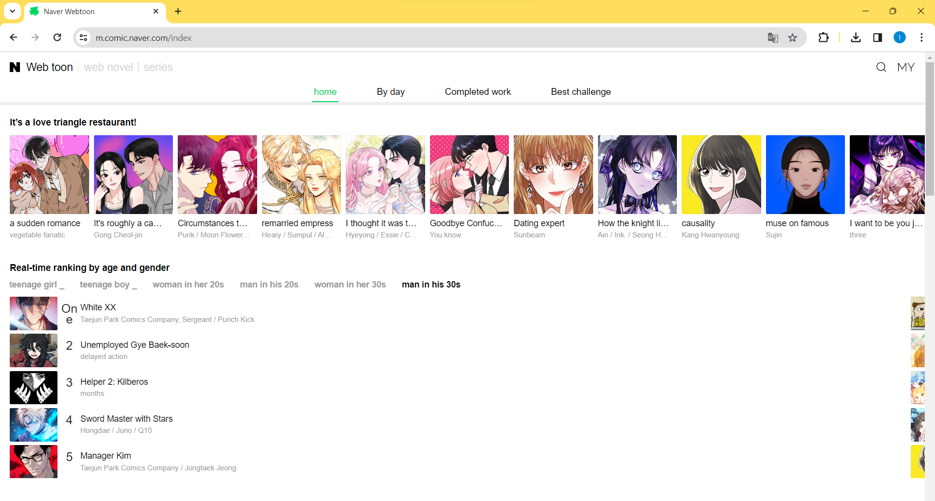 A colorful homepage of Line Webtoon, featuring a variety of webcomics and manga. Explore the world of captivating stories and stunning artwork!