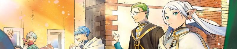 Frieren: Beyond Journey's End manga artwork with Frieren and companions