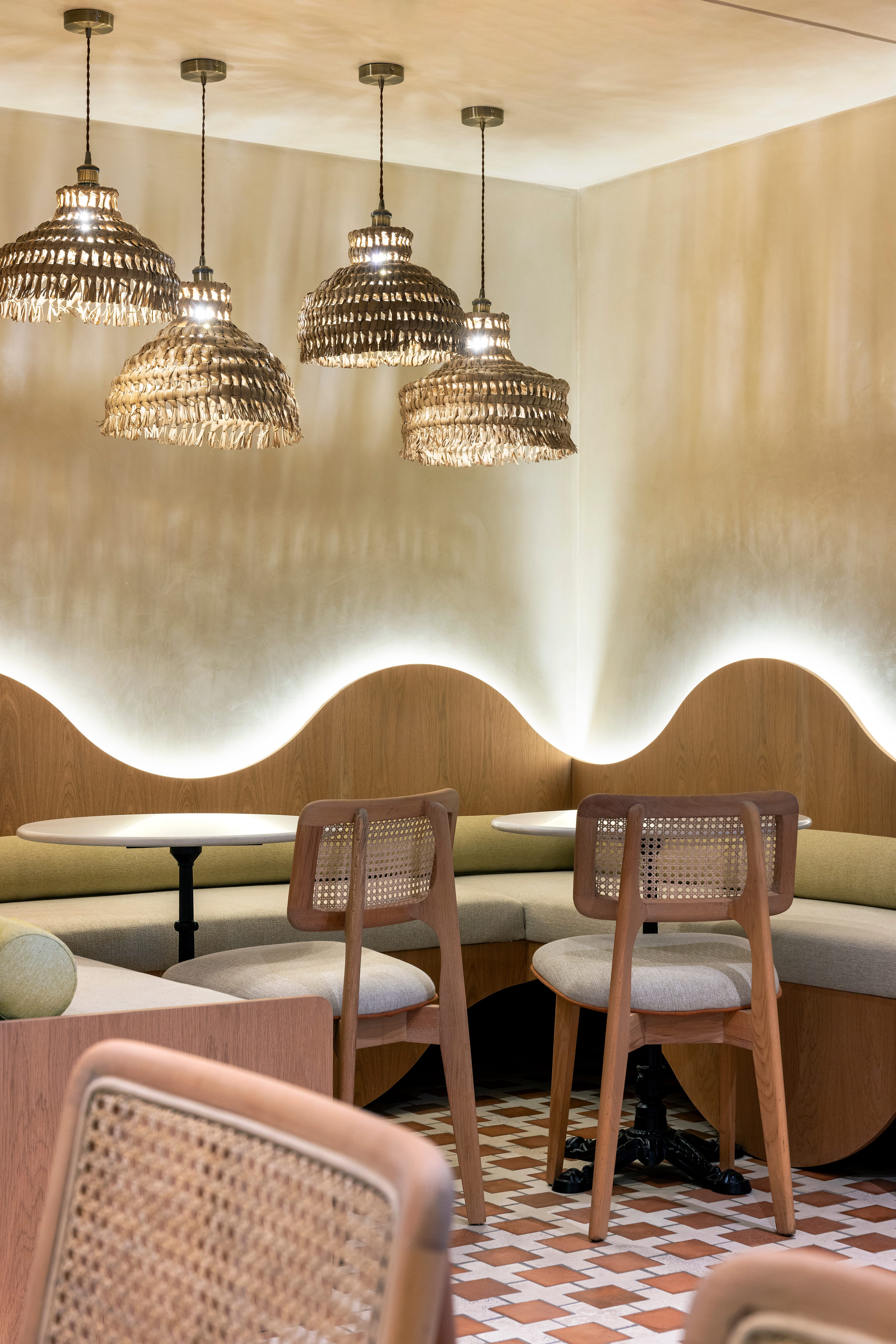 Booth seating area