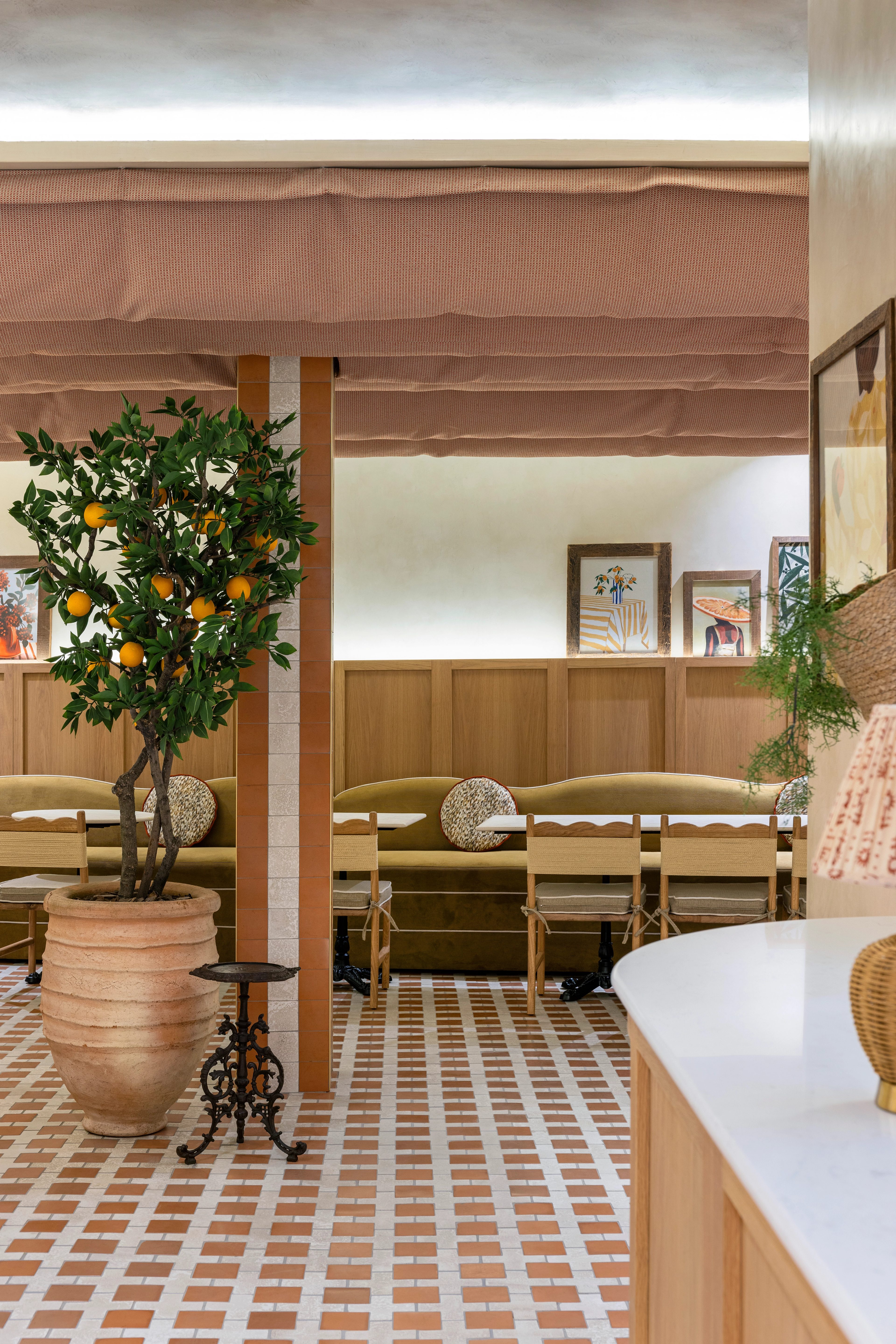Interior seating area