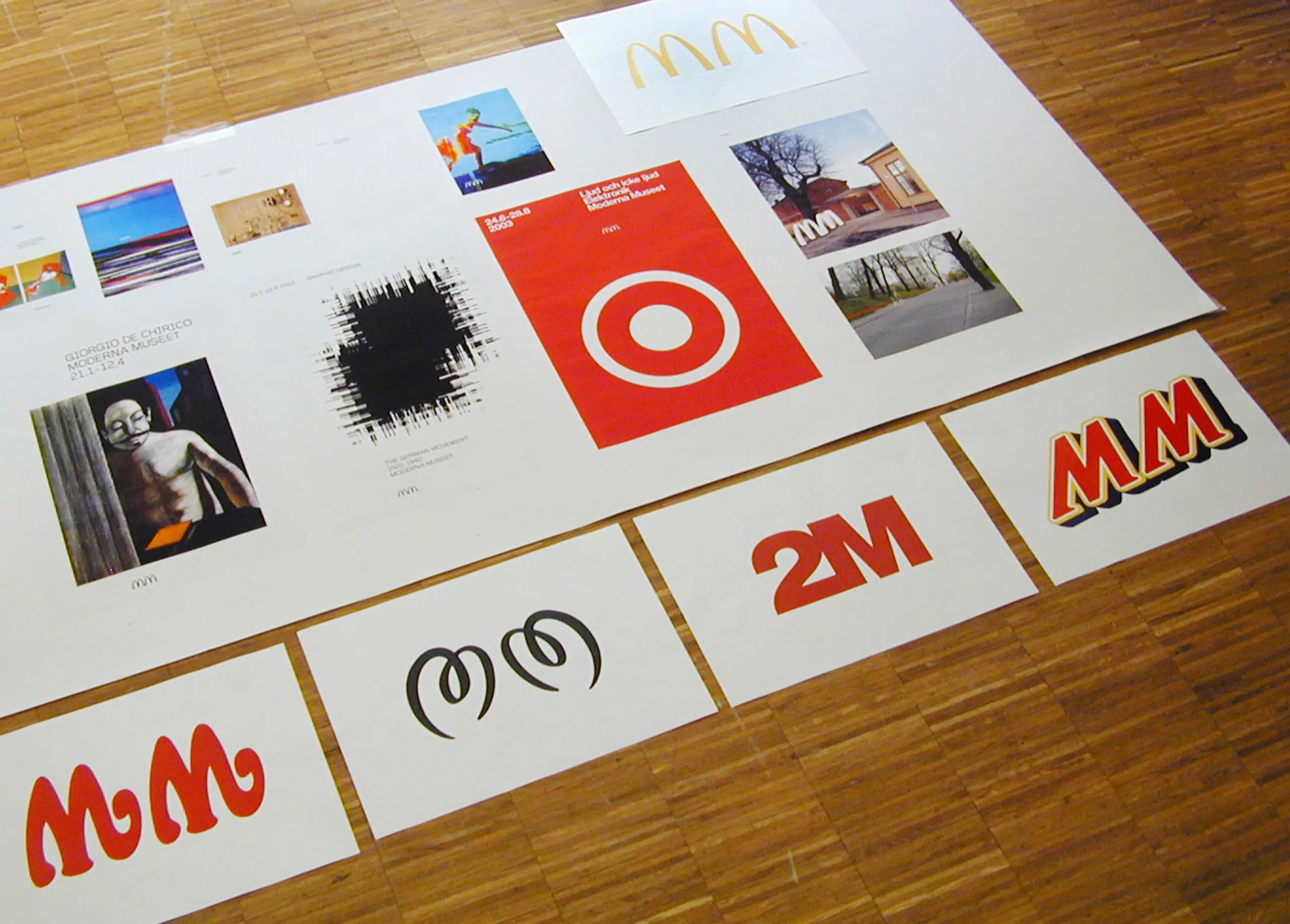 Early sketches for the Moderna Museet identity