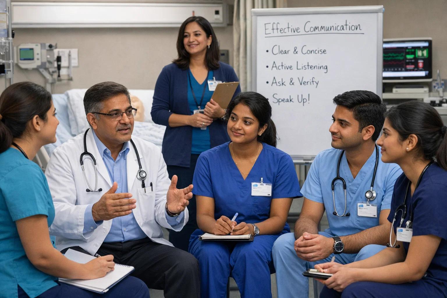 Doctor Training Staff for Effective Communication
