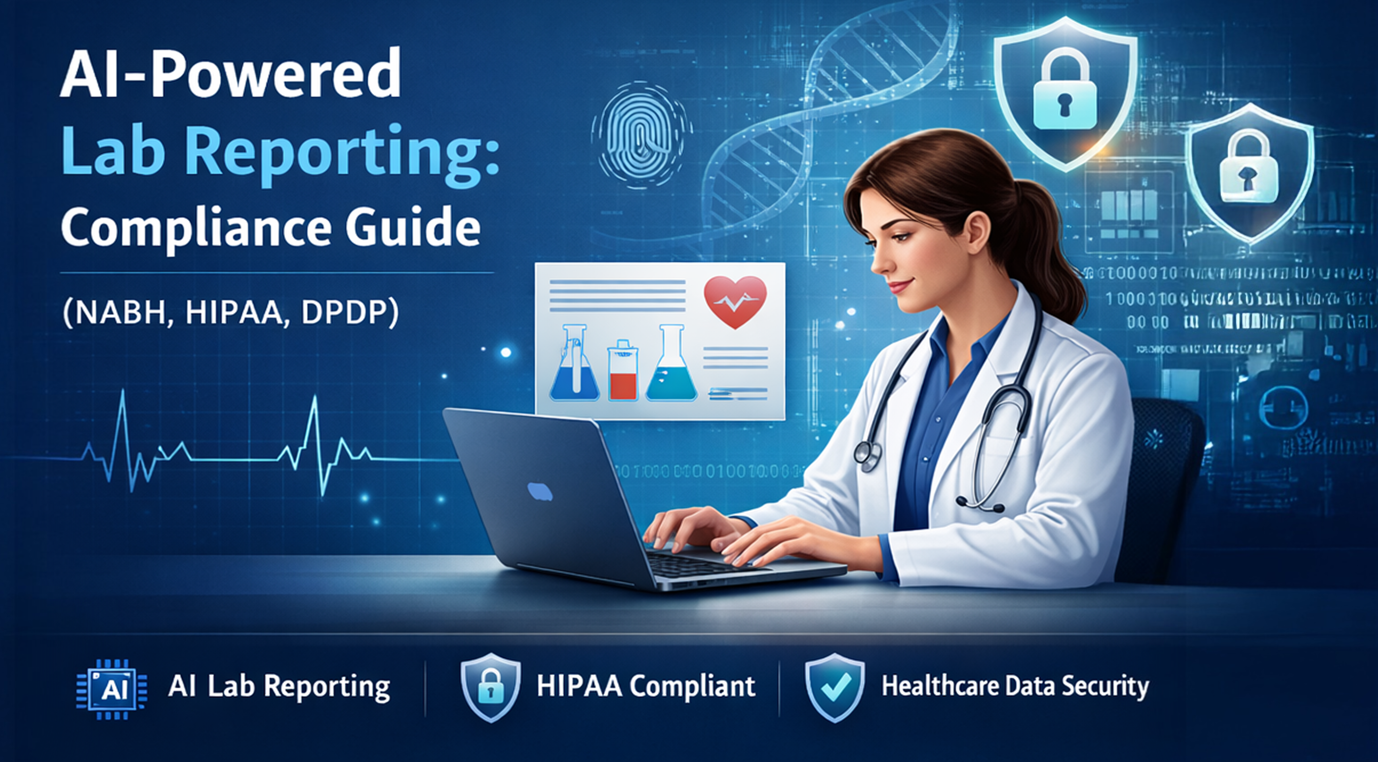 AI-Powered Lab Reporting: Compliance Guide (NABH, HIPAA, DPDP)