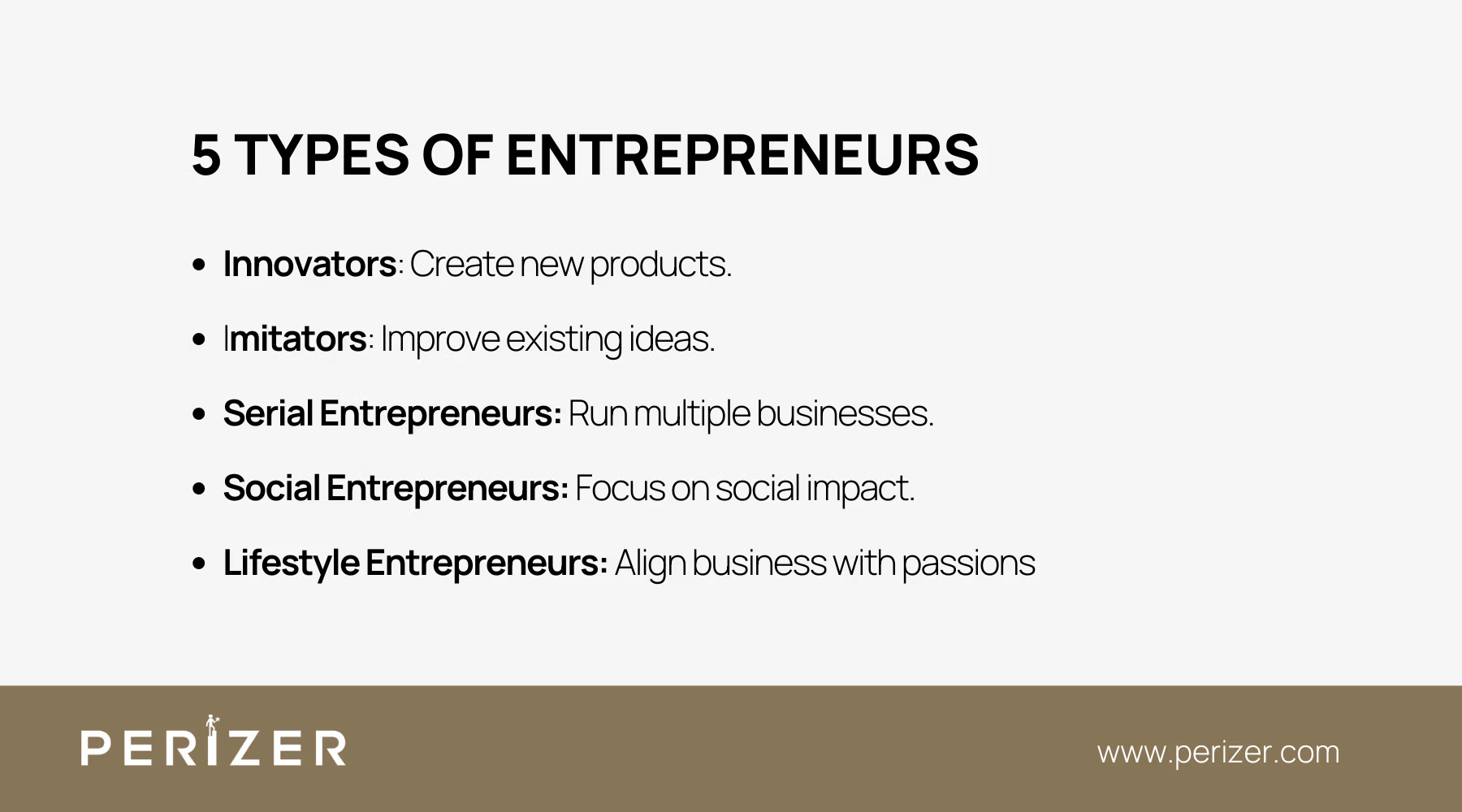 Five Types of Entrepreneurs