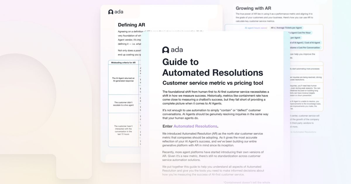 Automatic Resolution Guide to Automated Resolutions: Metric vs Pricing Model | Ada