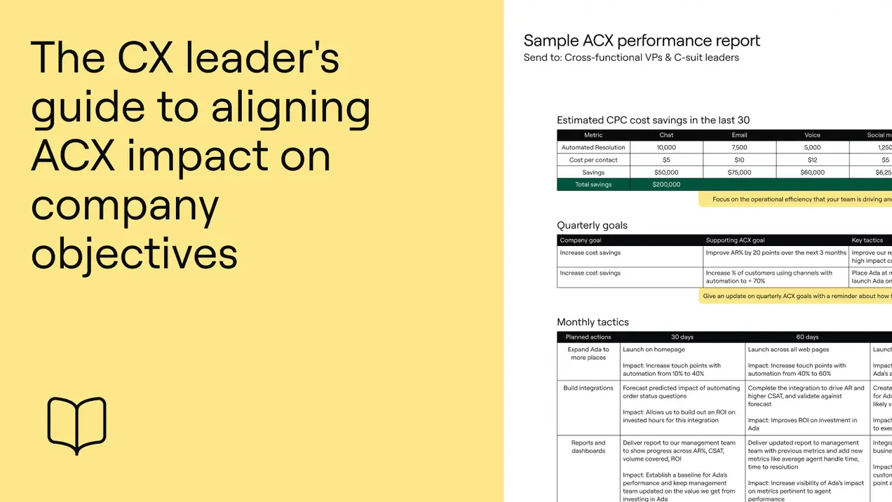 the cx leader's guide to understanding AI agent impact on company objectives