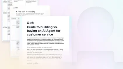 guide to building vs. buying an AI Agent for customer service