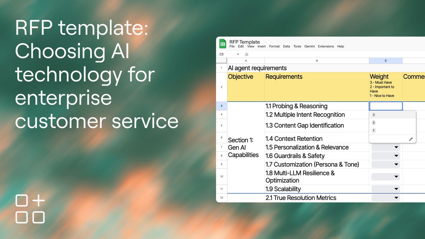 RFP template: Choosing AI technology for enterprise customer service