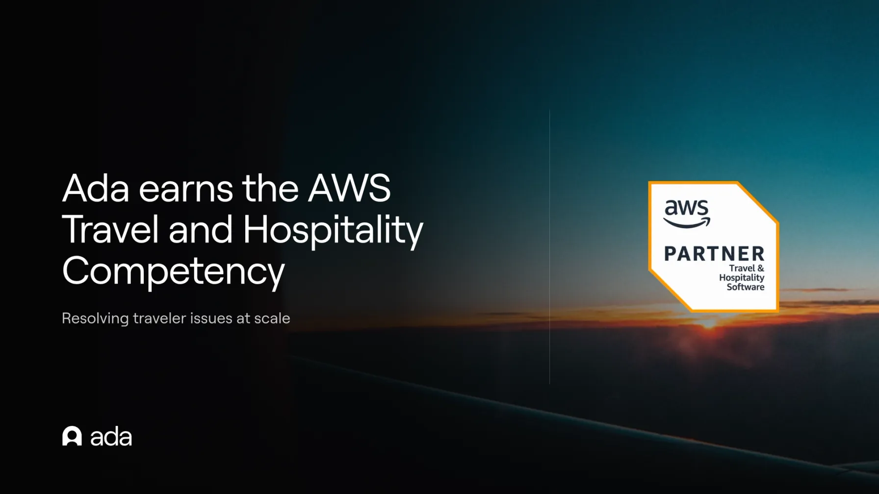 Ada achieves the AWS Travel and Hospitality Competency